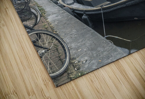 Boat moored by the canal Amsterdam Assaf Frank puzzle
