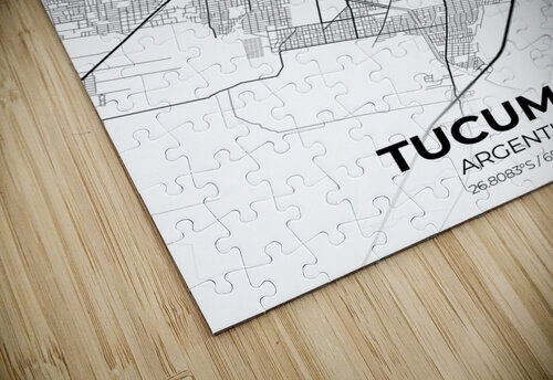 Tucuman Argentina City Map Print Conceptual Photography puzzle