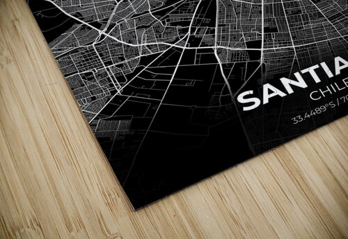 Santiago Chile City Map Print Conceptual Photography puzzle