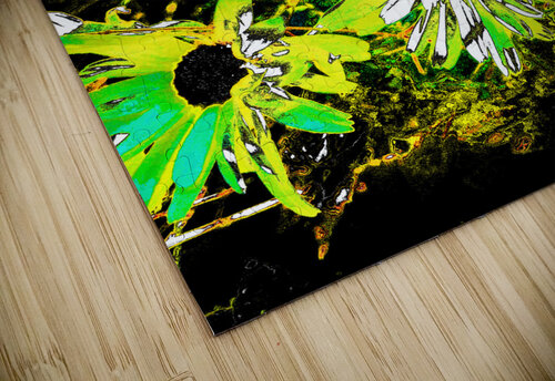 Abstract Blue and Green Daises Catriona Roberts Nature Photography and Designs puzzle