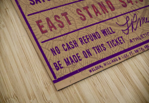 1959 TCU Football Ticket Stub Remix Art Row One Brand puzzle