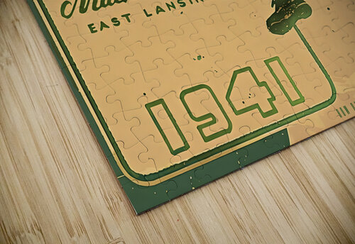 1941 Michigan State Football Ticket Remix Row One Brand puzzle