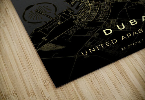 Dubai UAE City Map Print Conceptual Photography puzzle