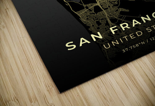 San Francisco California City Map Print Conceptual Photography puzzle