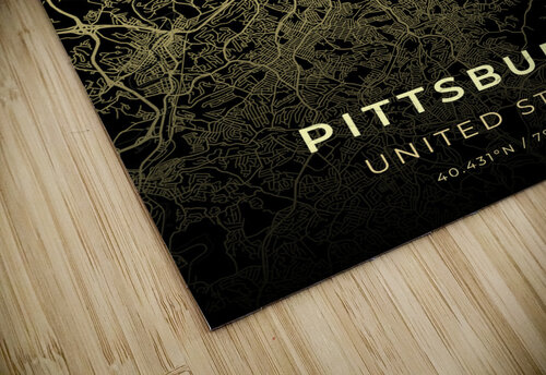 Pittsburgh Pennsylvania City Map Print Conceptual Photography puzzle