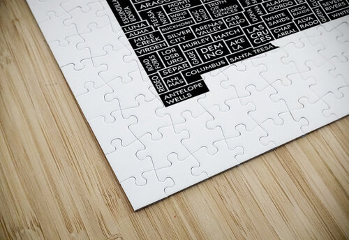 New Mexico white Conceptual Photography puzzle