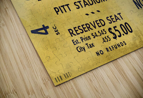 1960 pittsburgh panthers ticket art Row One Brand puzzle