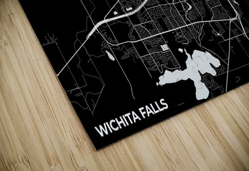 Wichita Falls Texas City Map Print Conceptual Photography puzzle