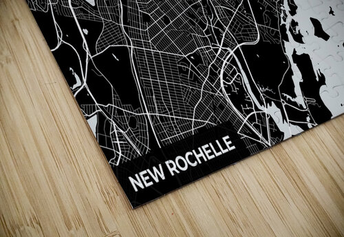 New Rochelle New York City Map Print Conceptual Photography puzzle