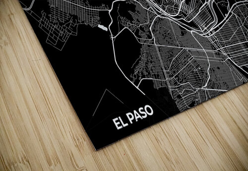 El Paso Texas City Map Print Conceptual Photography puzzle