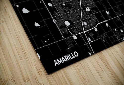 Amarillo Texas City Map Print Conceptual Photography puzzle