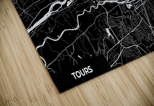 Tours France City Map Print Conceptual Photography puzzle
