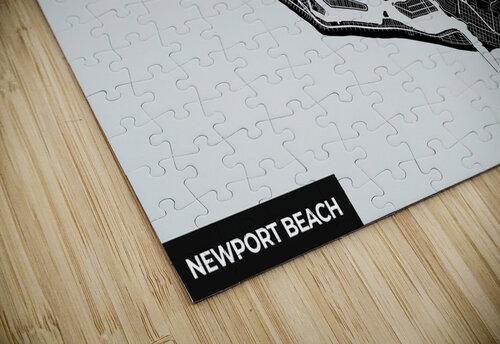 Newport Beach California City Map Print Conceptual Photography puzzle