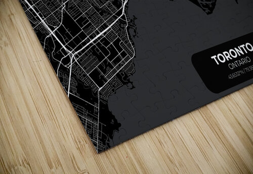 Toronto Ontario City Map Print Conceptual Photography puzzle