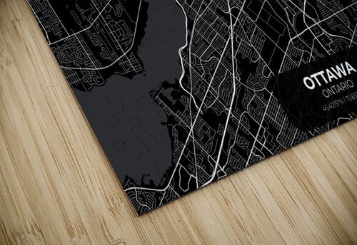 Ottawa Ontario City Map Print Conceptual Photography puzzle