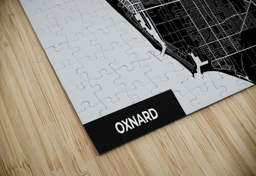 Oxnard California City Map Print Conceptual Photography puzzle