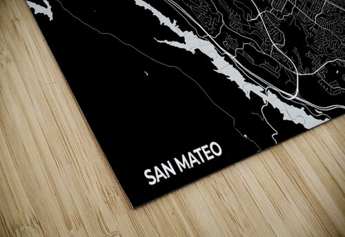 San Mateo California City Map Print Conceptual Photography puzzle