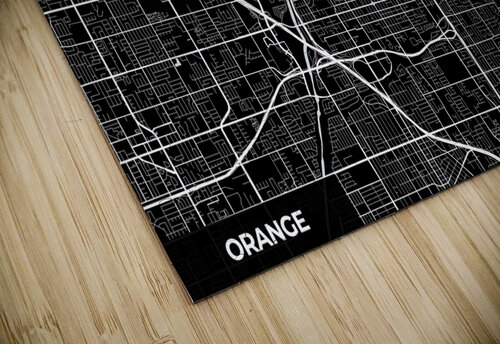 Orange California City Map Print Conceptual Photography puzzle