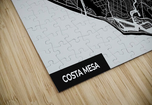 Costa Mesa California City Map Print Conceptual Photography puzzle