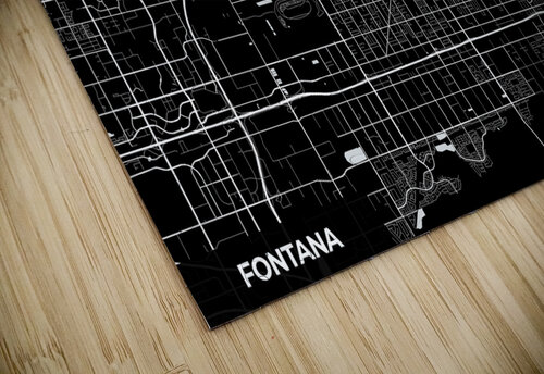 Fontana California City Map Print Conceptual Photography puzzle