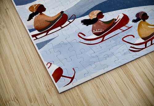 Girls Sledding Sarah Butcher puzzle