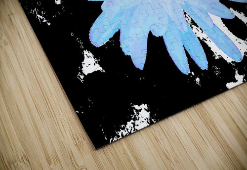 Abstract Blue Daises on a Monochrome Background Catriona Roberts Nature Photography and Designs puzzle