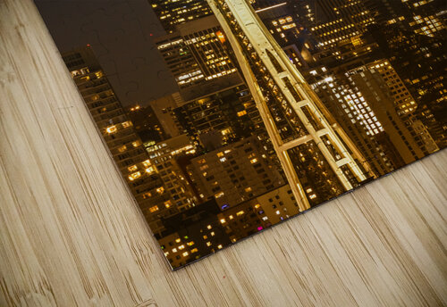 Magnificent Seattle skyline by night Melanie Viola puzzle