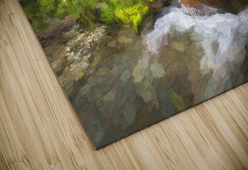 Triple Falls Stream Glacier National Park X142 Rich Franco puzzle