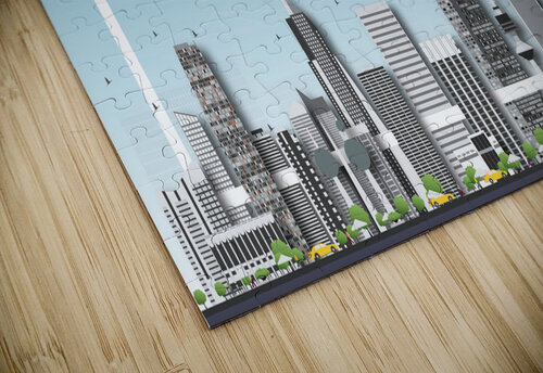 Kuwait City Skyline Print Conceptual Photography puzzle
