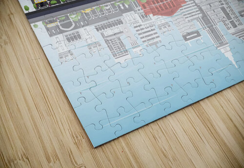 Bangalore India City Map Print Conceptual Photography puzzle