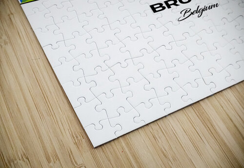 Bruges Belgium City Skyline Print Conceptual Photography puzzle
