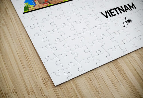 Vietnam Skyline Print Conceptual Photography puzzle