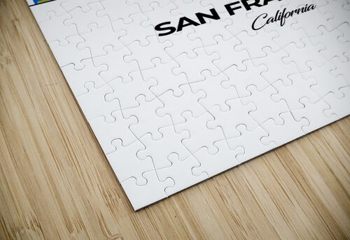 San Francisco California City Skyline Print Conceptual Photography puzzle