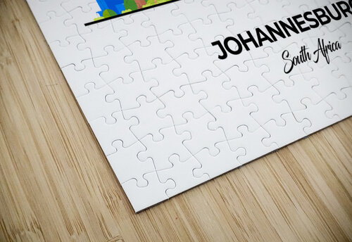 Johannesburg South Africa City Skyline Print Conceptual Photography puzzle