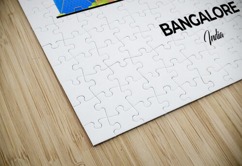 Bangalore India City Skyline Print Conceptual Photography puzzle