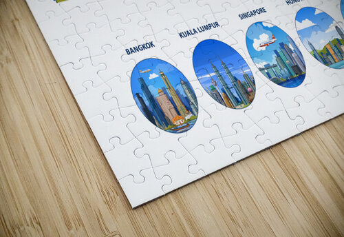 Asia Capitals Conceptual Photography puzzle