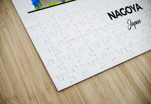 Nagoya Japan City Skyline Print Conceptual Photography puzzle