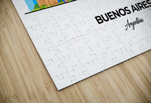 Buenos Aires Argentina City Skyline Print Conceptual Photography puzzle