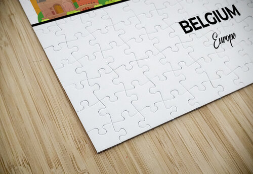 Belgium Skyline Print Conceptual Photography puzzle