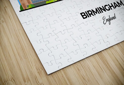 Birmingham England City Skyline Print Conceptual Photography puzzle