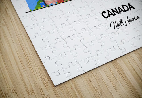 Canada Skyline Print Conceptual Photography puzzle