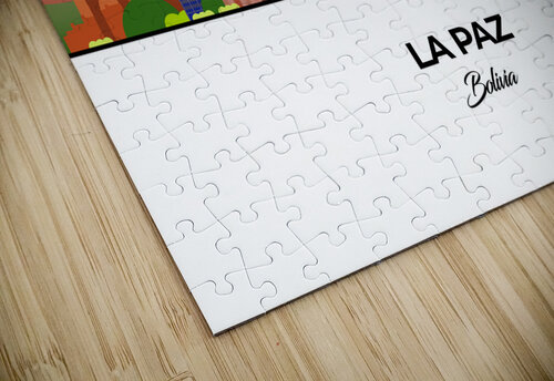 La Paz Bolivia City Skyline Print Conceptual Photography puzzle