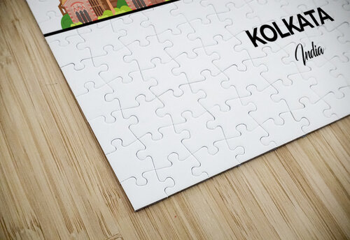 Kolkata India City Skyline Print Conceptual Photography puzzle