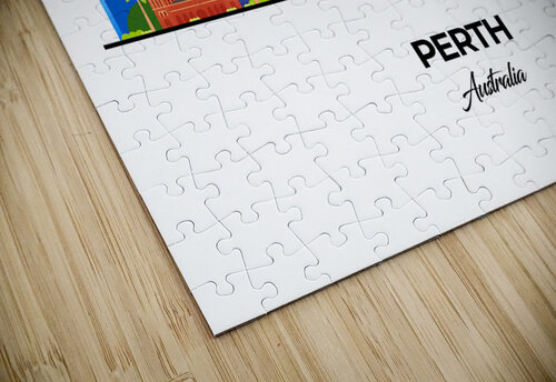 Perth Australia City Skyline Print Conceptual Photography puzzle