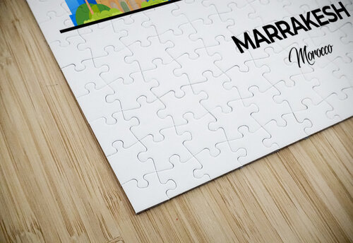 Marrakesh Morocco City Skyline Print Conceptual Photography puzzle