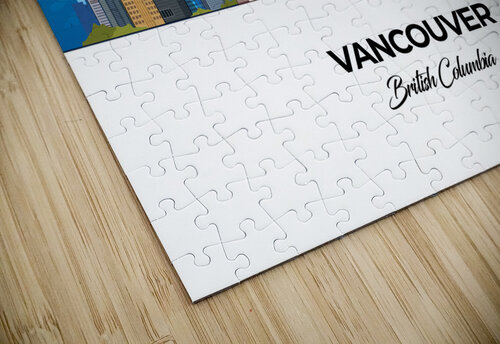 Vancouver British Columbia City Skyline Print Conceptual Photography puzzle