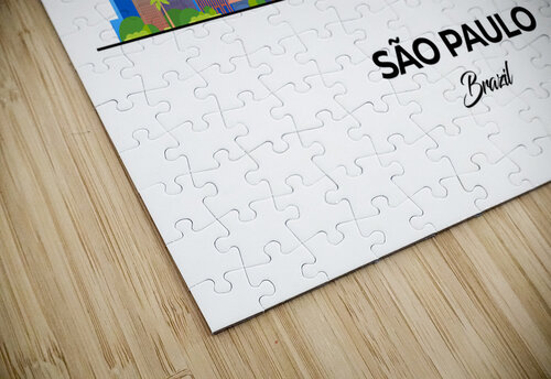 Sao Paulo Brazil City Skyline Print Conceptual Photography puzzle