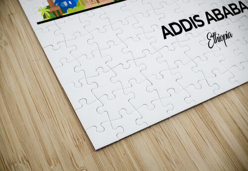 Addis Ababa Ethiopia City Skyline Print Conceptual Photography puzzle