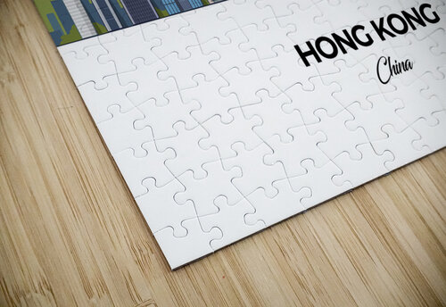 Hong Kong China City Skyline Print Conceptual Photography puzzle
