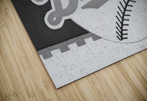 Vintage Dodgers Black and White Art Row One Brand puzzle